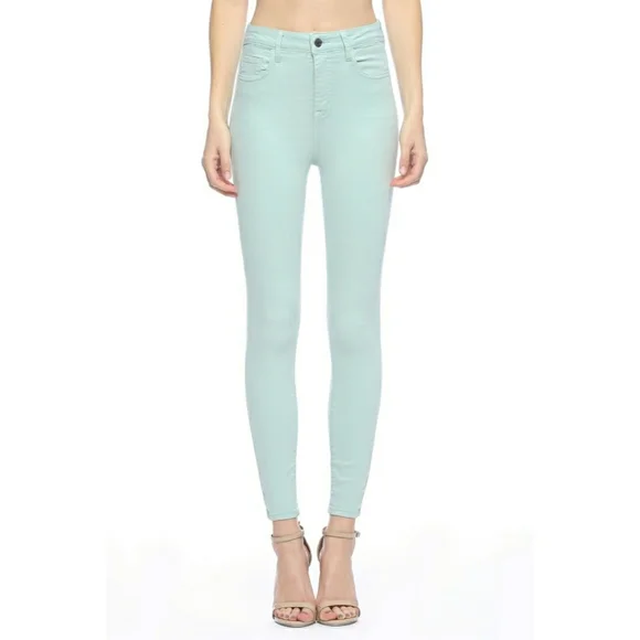 Cello Skinny Jeans, Junior Green High Rise Stretch Spandex Sz 1, 3, 5, 7, 9, 11 - Picture 4 of 6